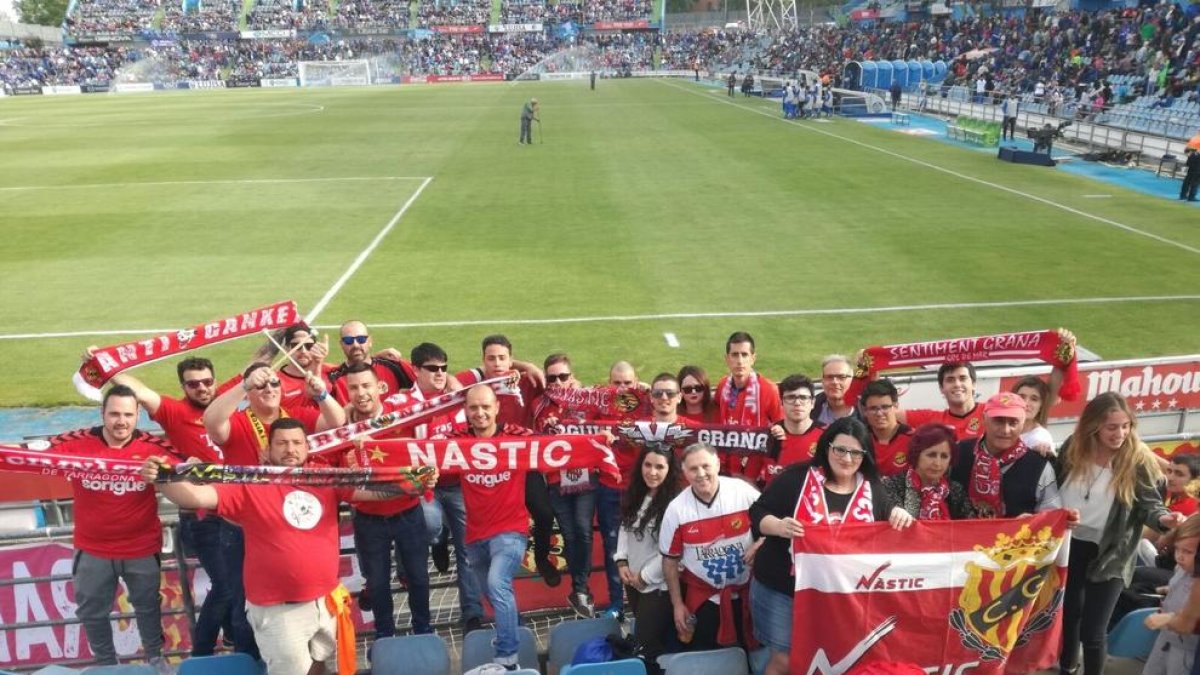 La afición del Nàstic se vuelca con el equipo en Getafe