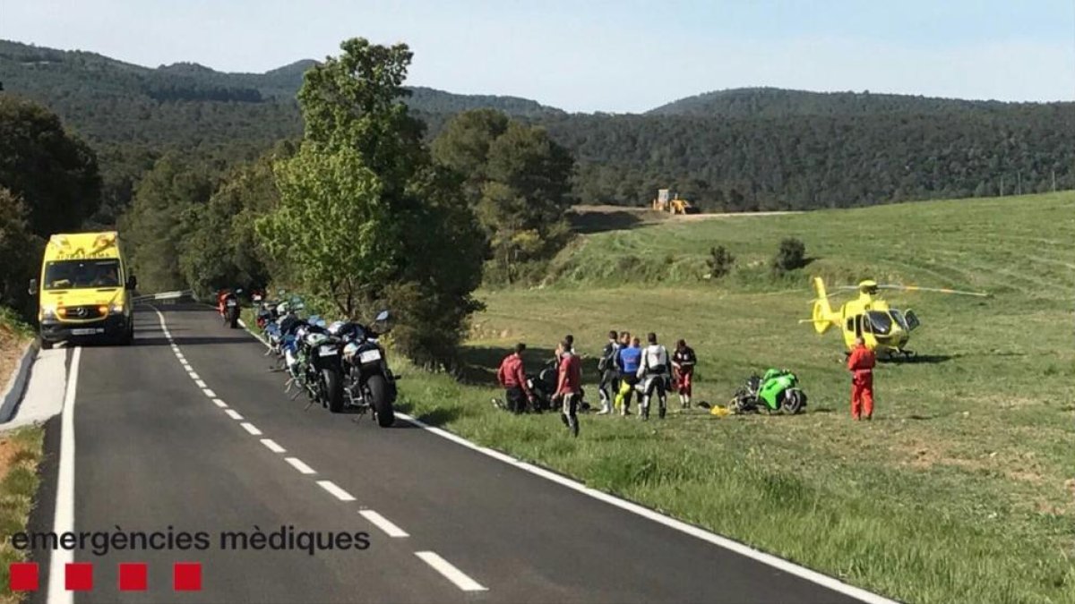 Un accident a Querol obliga a treballar un helicòpter del SEM