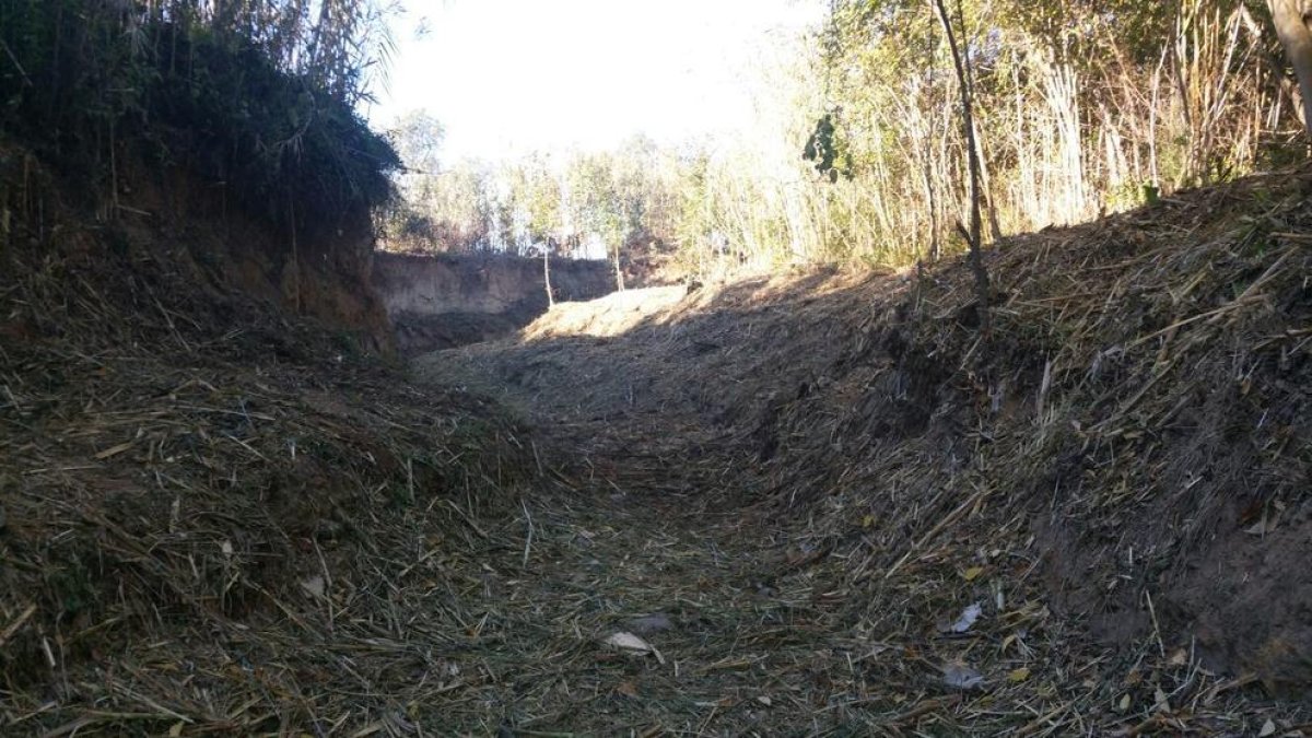 El ACA retira vegetación que obstaculizaba la circulación del agua a la riera del Regueral, en Cambrils