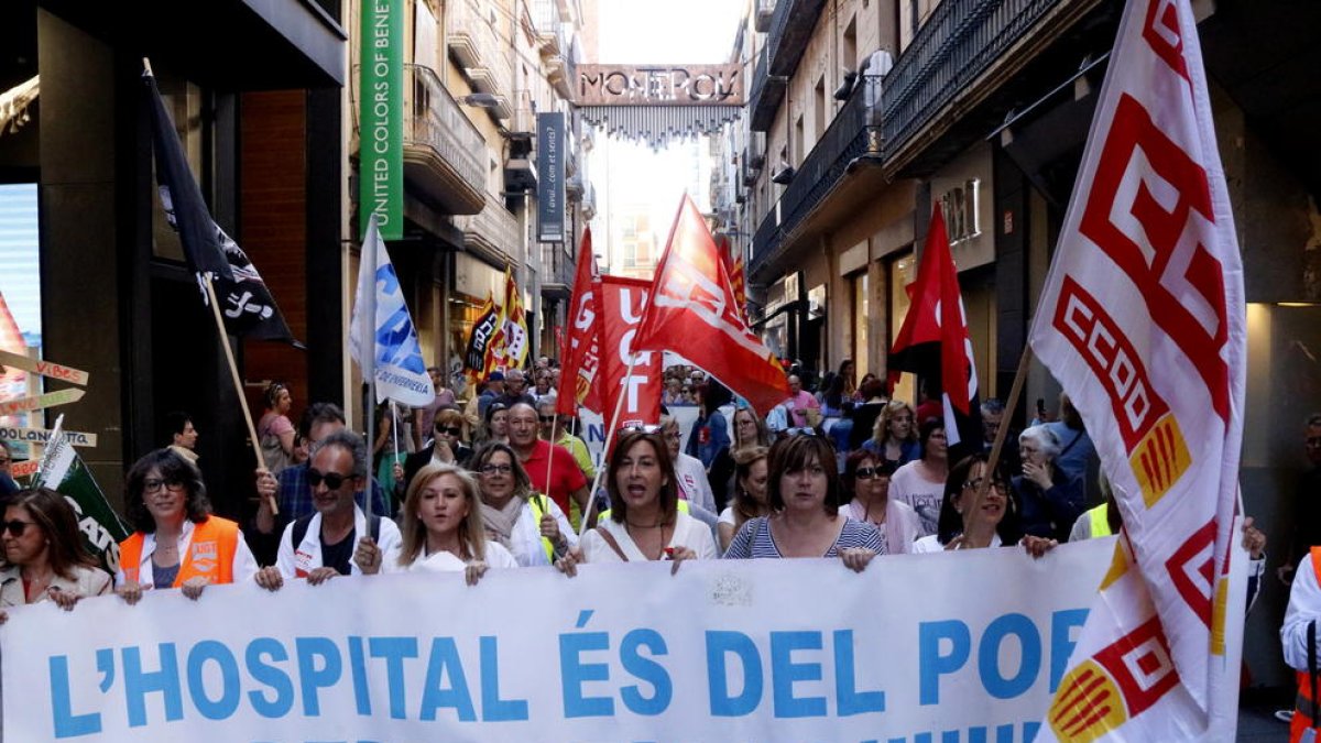 Hospital Sant Joan, manifestació, comitè, conveni, treballador, empresa, protesta, retallada, Reus