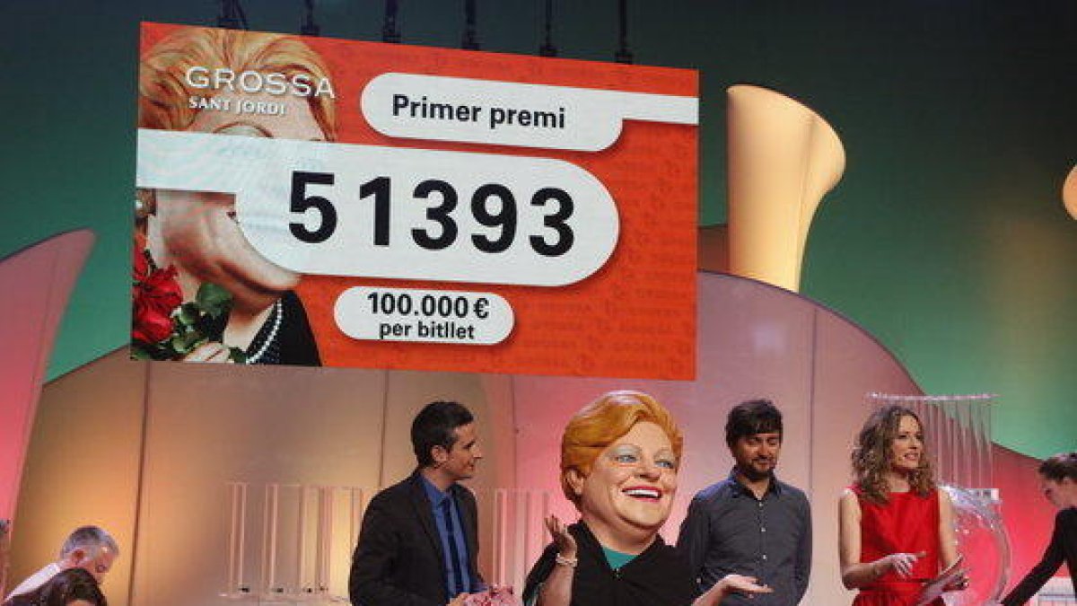 La Grossa de Sant Jordi és el 51393 i cau a Barcelona i Girona