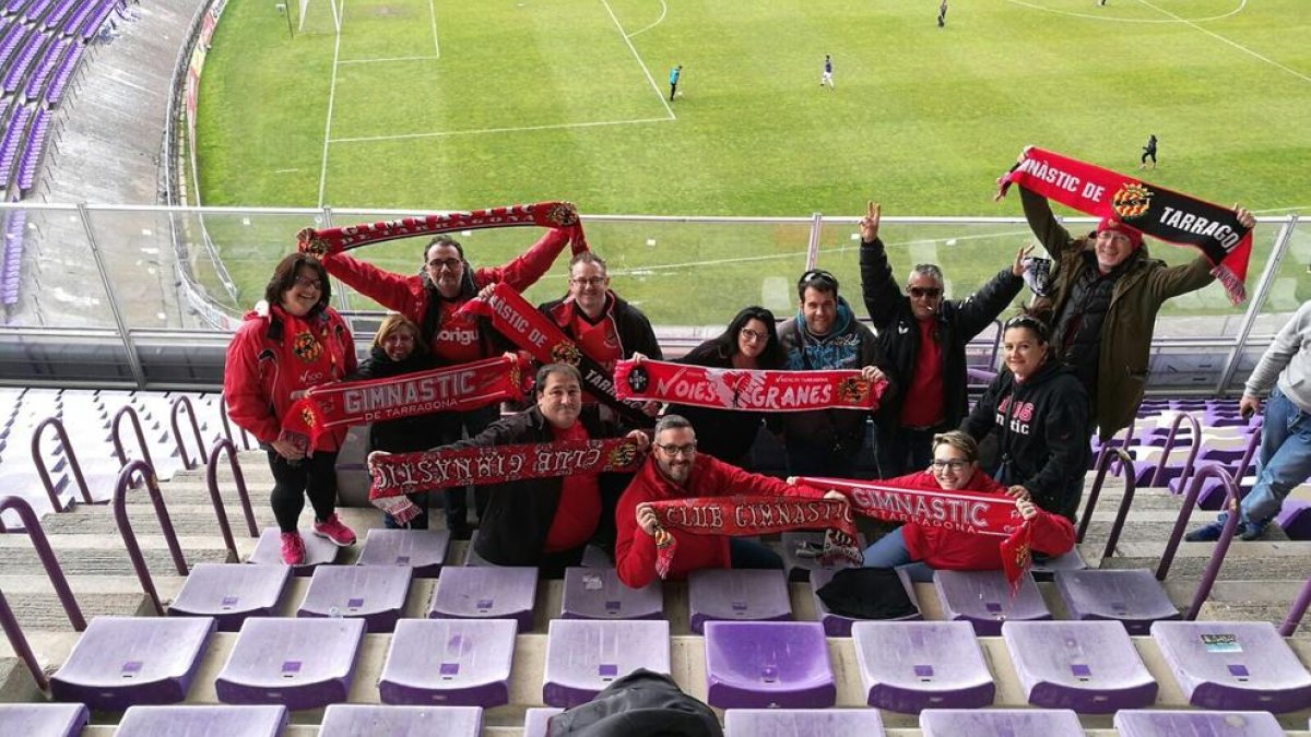 L'afició del Nàstic viu 'in situ' la victòria a Valladolid