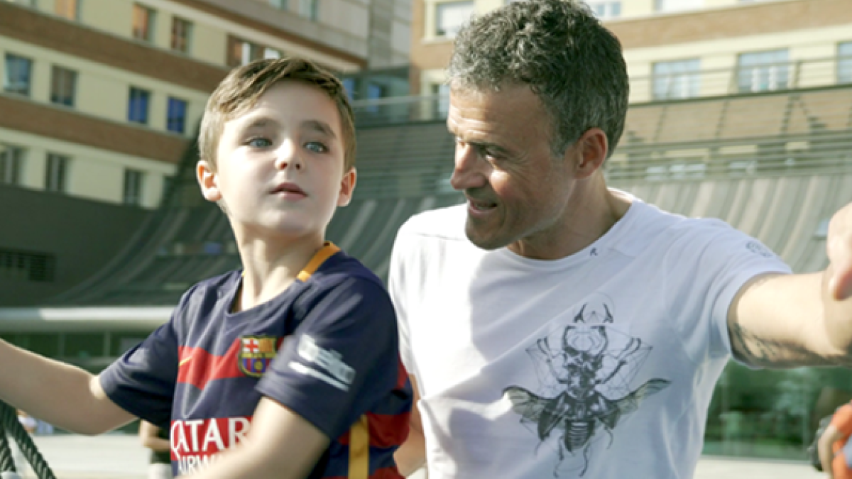 Luis Enrique, amb la Fundació PortAventura