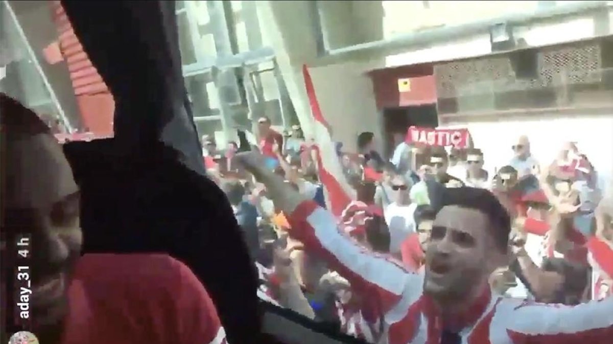 Un jugador del Girona a su afición «Hijos de p...! ¿Dónde estábais en invierno? Perros»