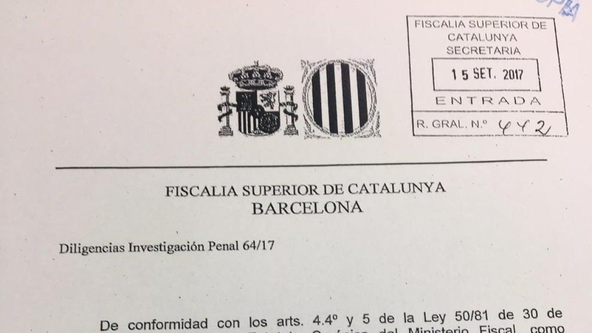 L'alcalde de Valls haurà de declarar davant fiscalia el pròxim dia 20 de setembre