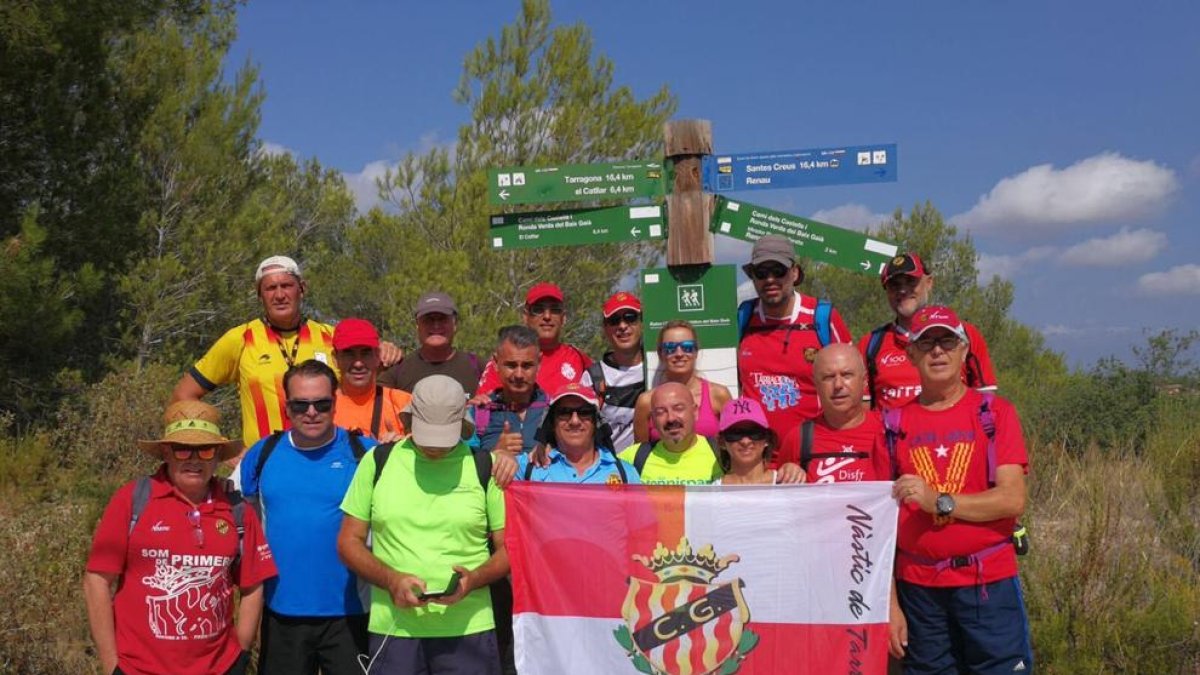 Una vintena de nastiquers participen en la caminada a Sant Magí de la Brufaganya
