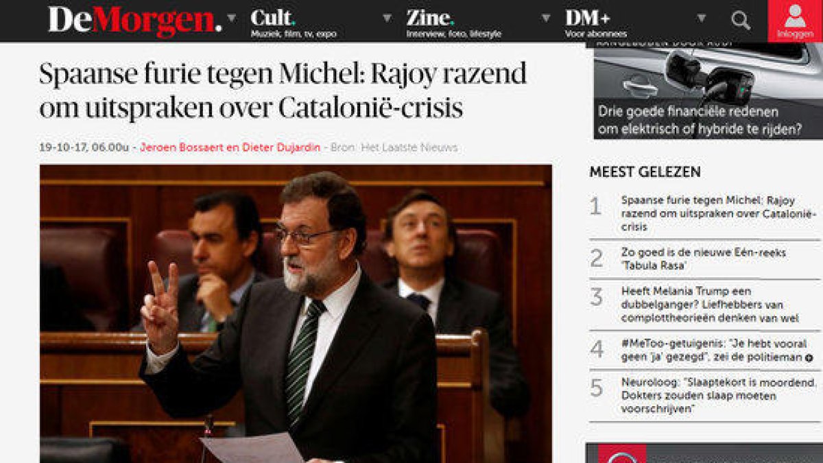 Espanya està «furiosa» i «desconcertada» pel suport belga al diàleg i la mediació