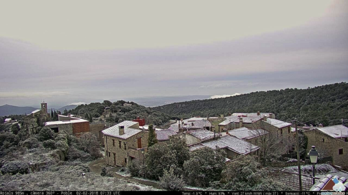 Les muntanyes de Prades, enfarinades per la neu