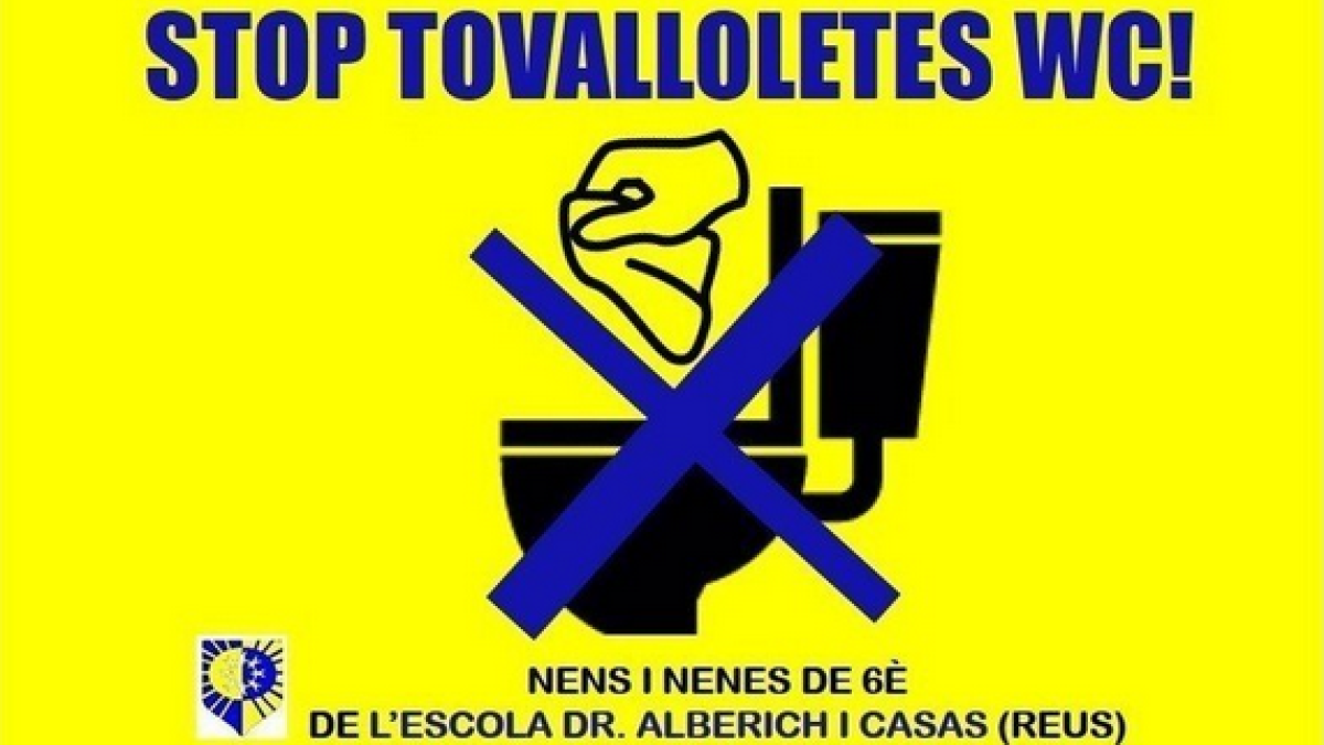 Alumnes de 6è de l'escola Alberich i Casas demanen la prohibició de les tovalloletes del WC