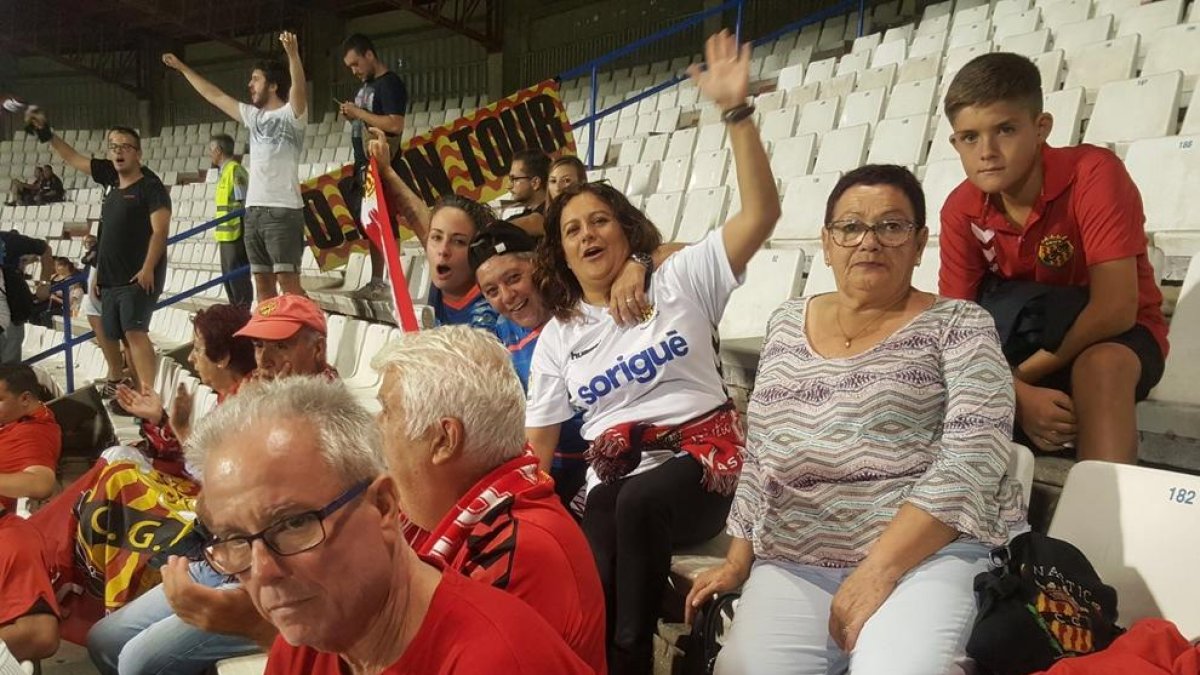 La afición del Nàstic, en la Romareda