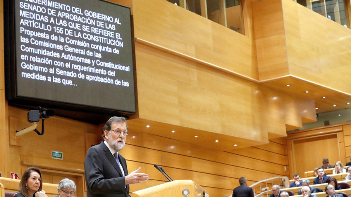 El Senat aprova el permís al govern espanyol per aplicar l'article 155