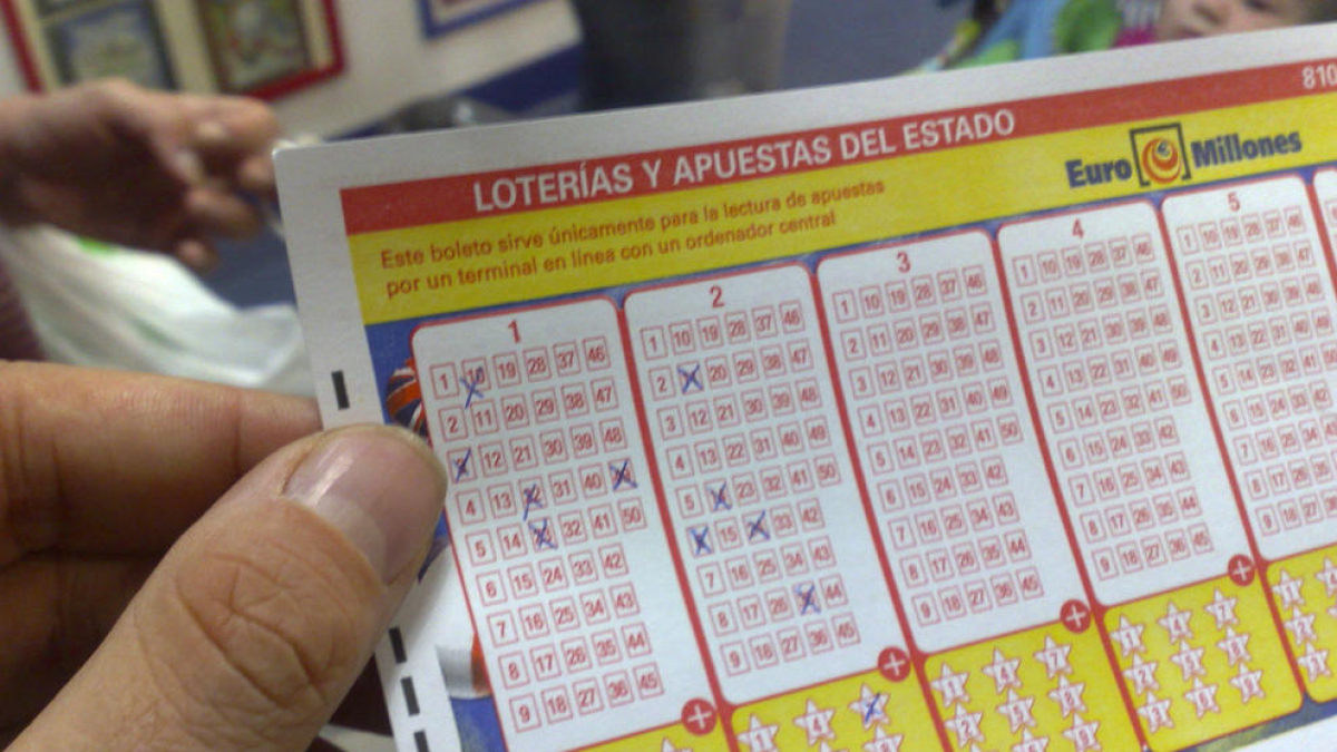 Imatge d'una butlleta de l'Euromillones.