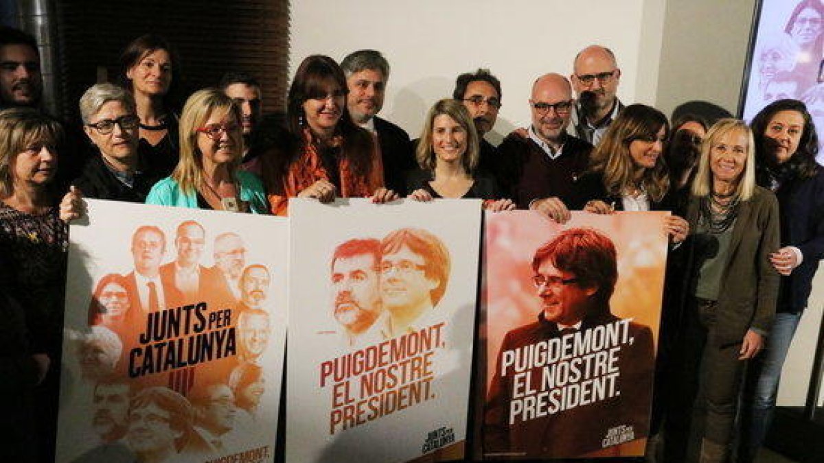 'Puigdemont, nuestro presidente,' el lema de campaña de Junts per Catalunya para dar voz al «grito de la calle»