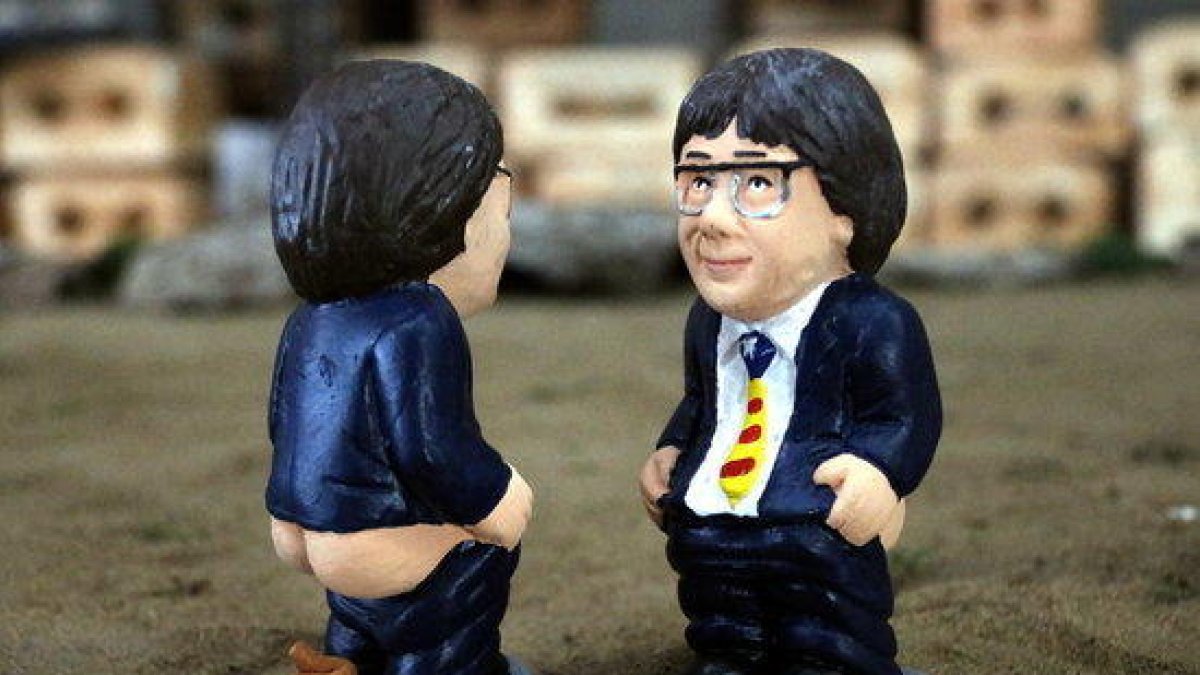 El caganer del president Puigdemont, la figura més venuda arreu d'Espanya