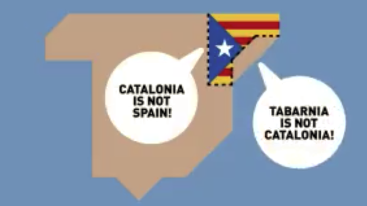 Tabarnia diu 'hola' amb un vídeo oficial