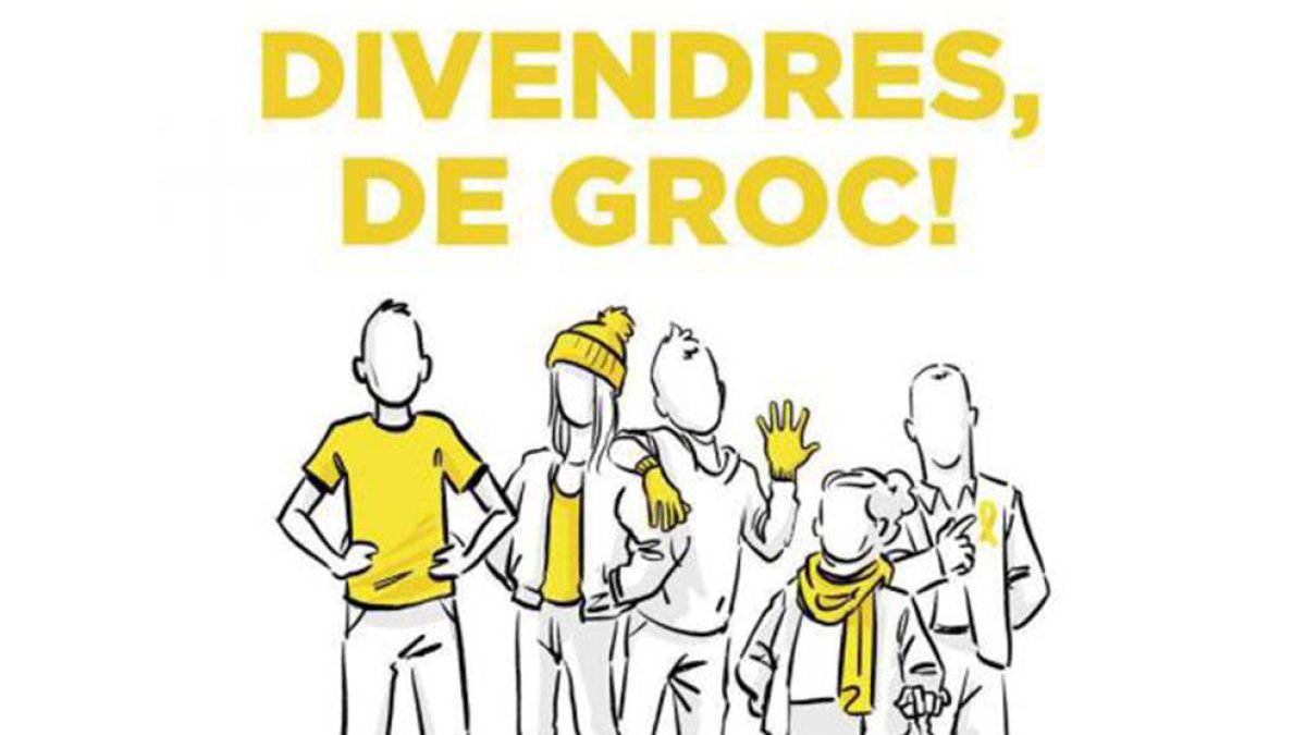 ANC y Òmnium Cultural animan a los ciudadanos a vestir con alguna pieza de color amarillo