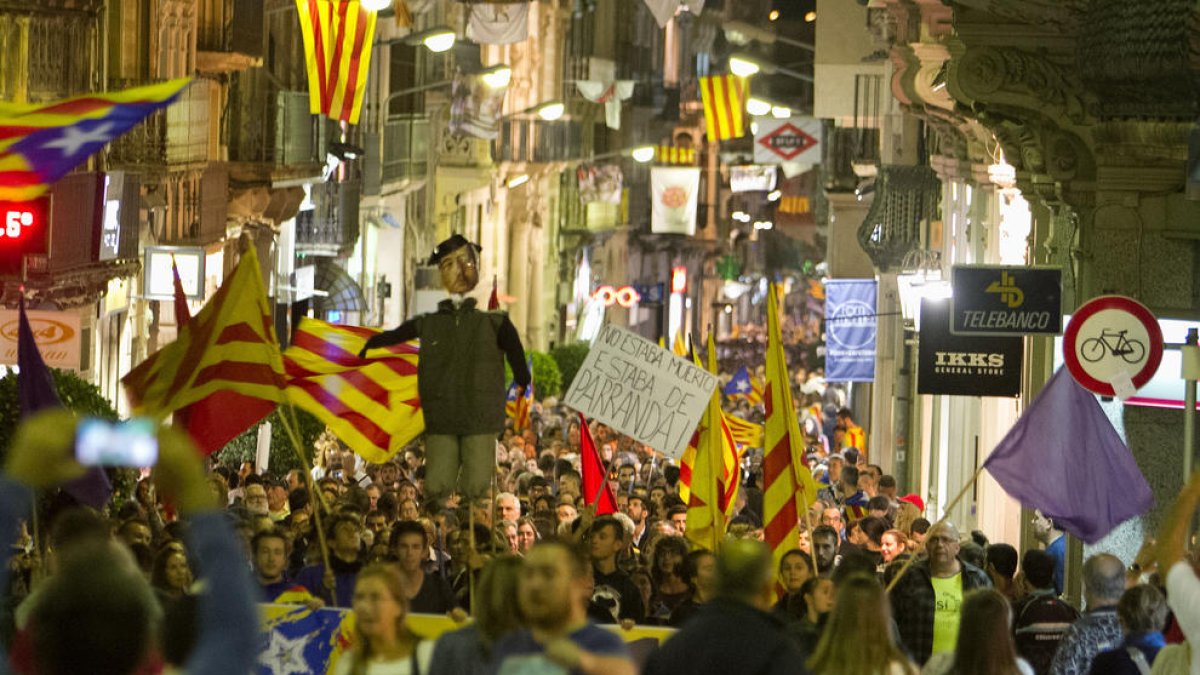 L'1-O i l'aplicació del 155 van triplicar les manifestacions a Reus