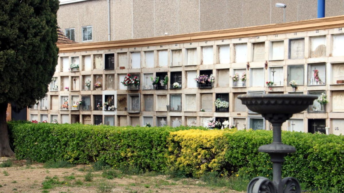Profanan una tumba del cementerio de Figueres y esparcen los huesos realizando formas