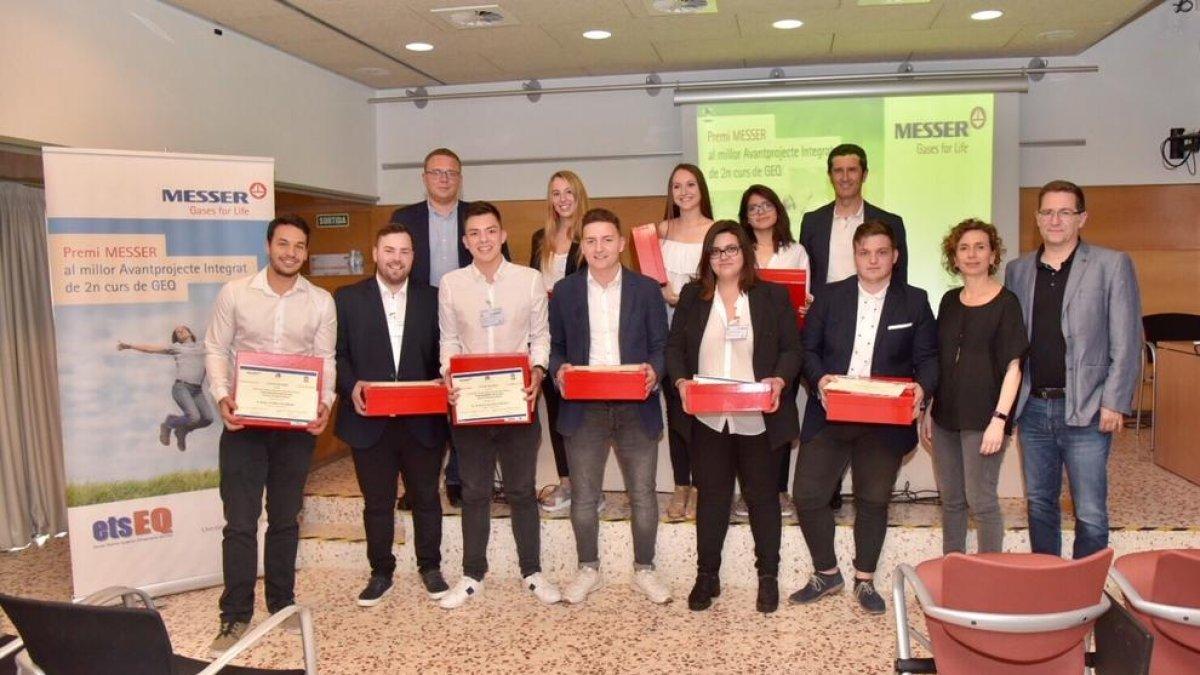 Nou estudiants de l'ETSEQ reben el Premi Messer