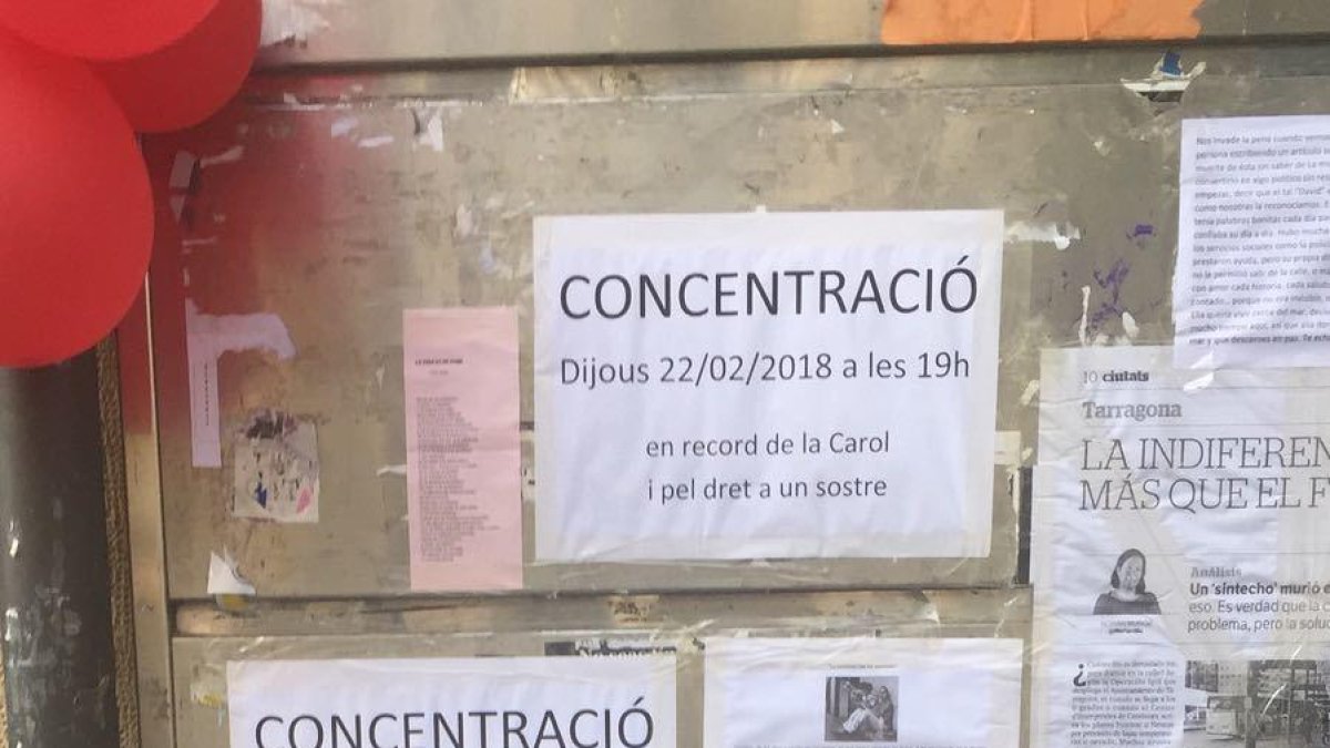 Aparecen velas y flores donde murió el sin techo tarraconense