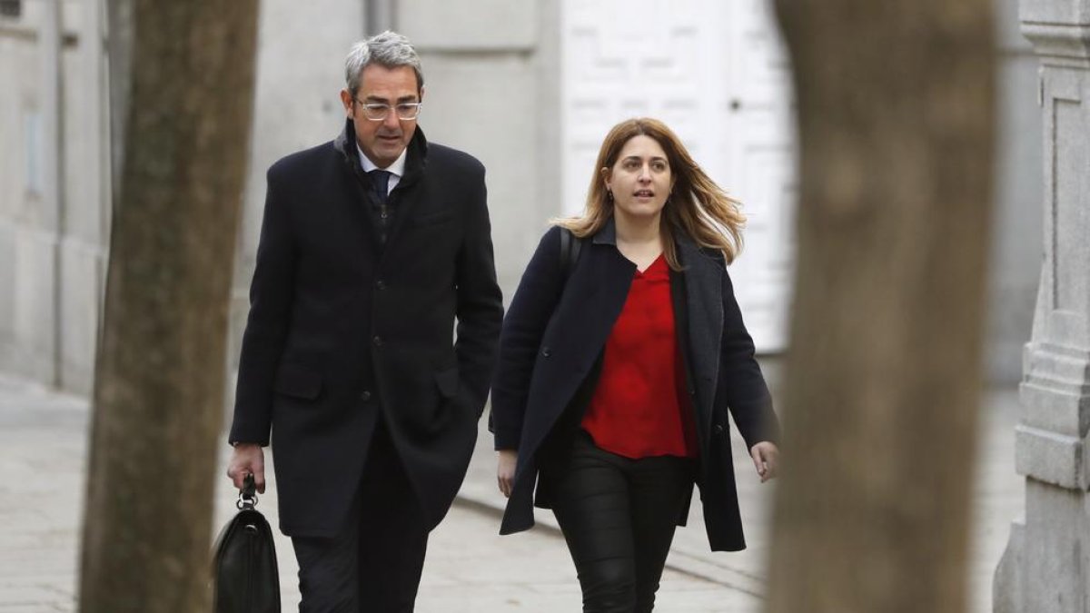 Marta Pascal llega al Supremo para declarar delante de Llarena