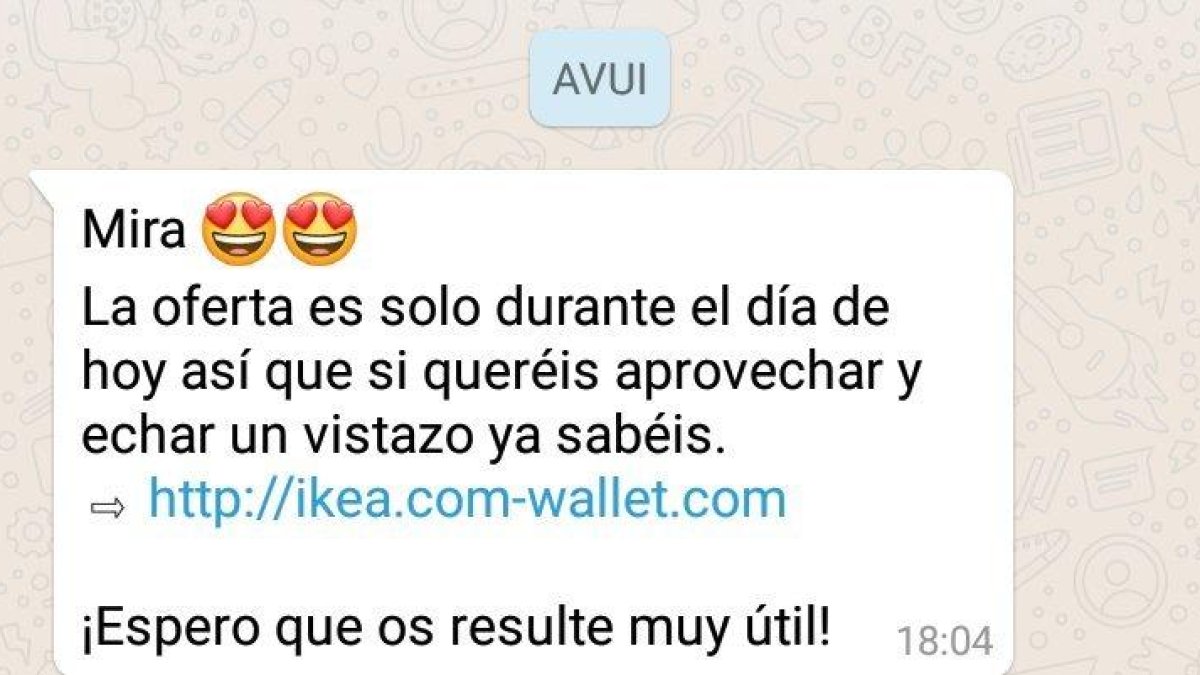 Nueva estafa de Whattsapp sobre una oferta en Ikea