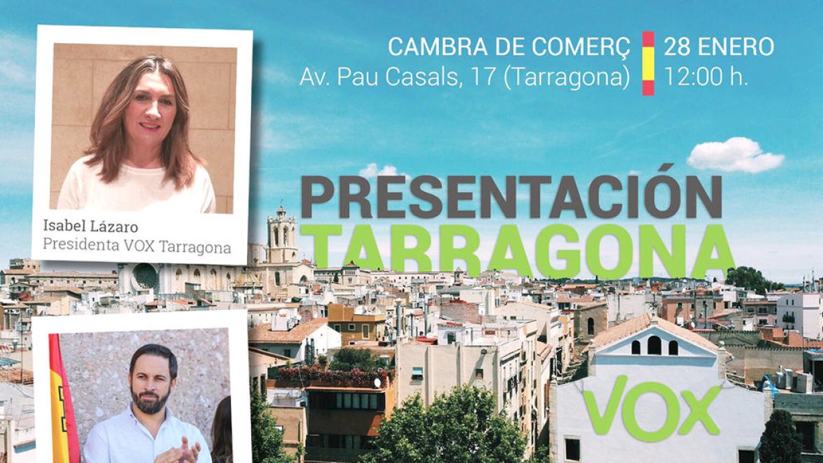 El partit de la ultradreta VOX es presenta a Tarragona aquest diumenge