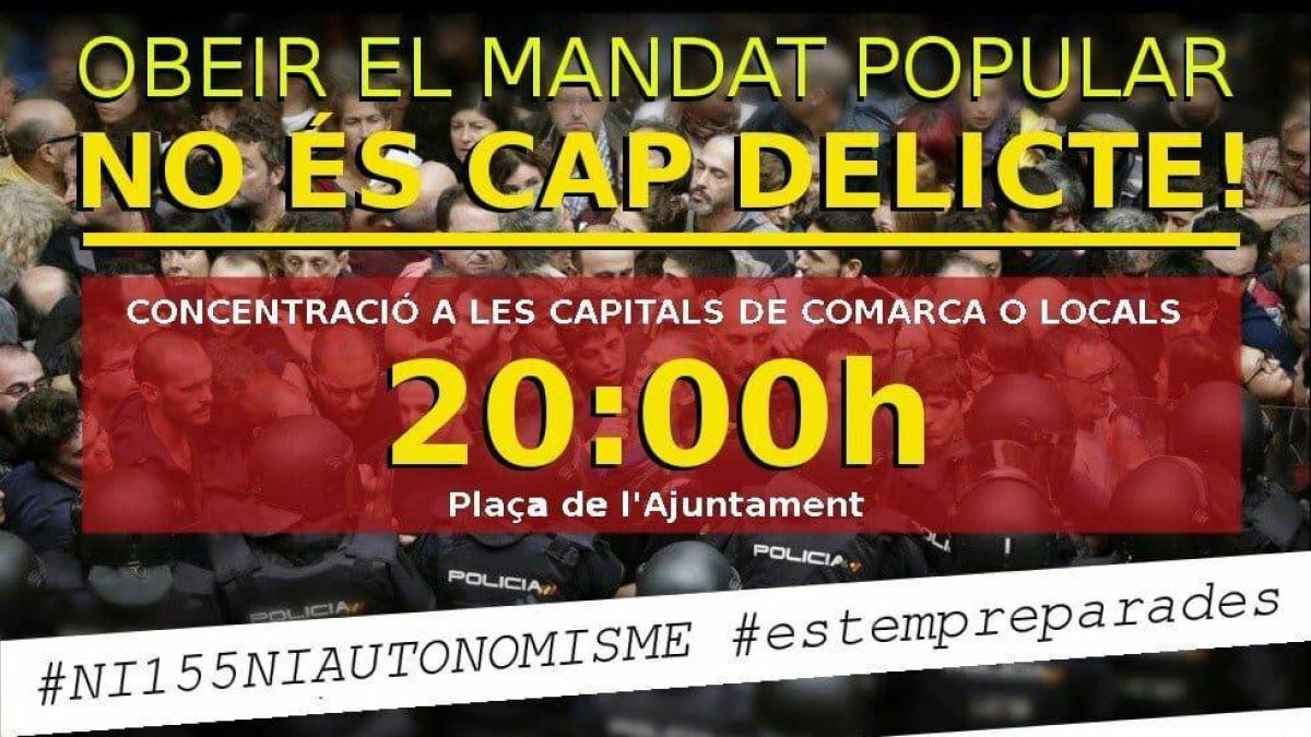 El CDR convoca una concentració contra la «repressió» a Tarragona