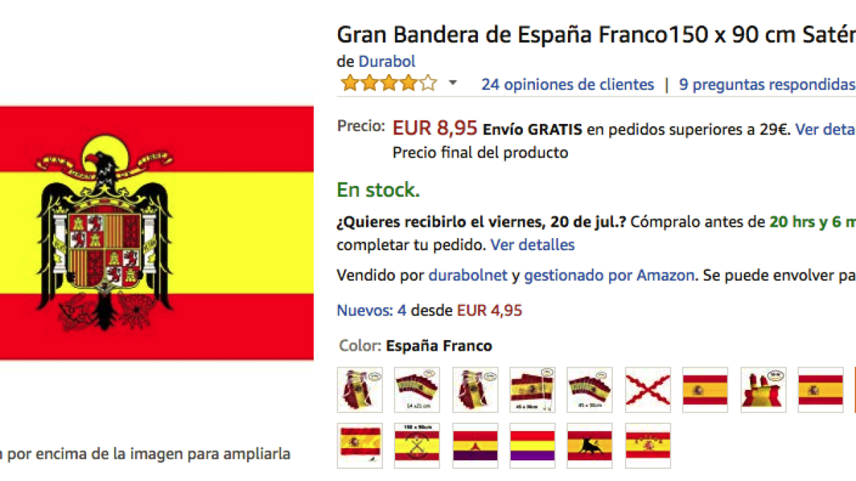 Facua denuncia que Amazon permet la venda de productes nazis i franquistes