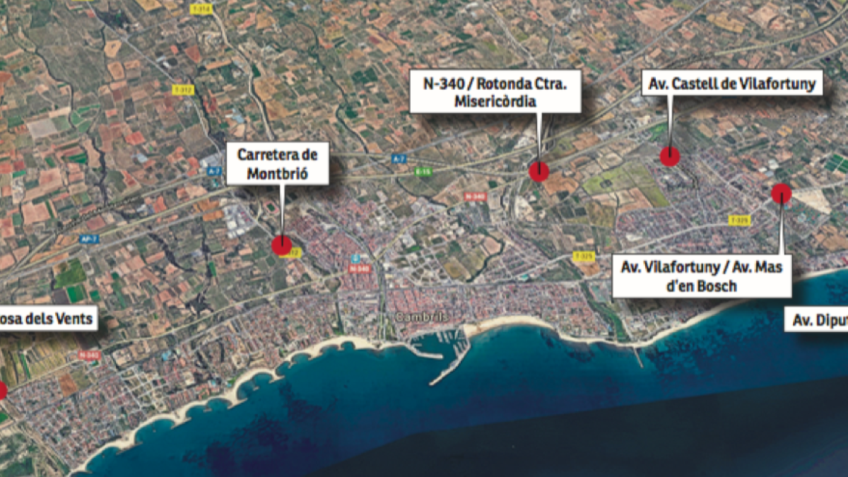 Cambrils, lectores, matrículas, accesos