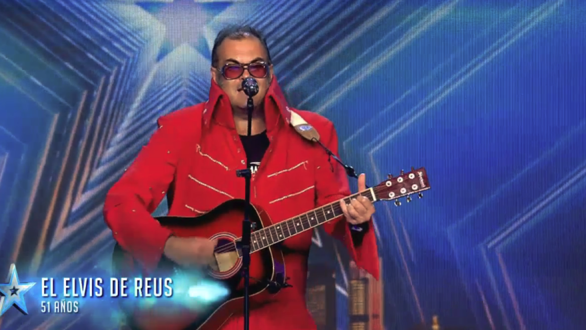 Ariel Santamaria durante su actuación en 'Got Talent'