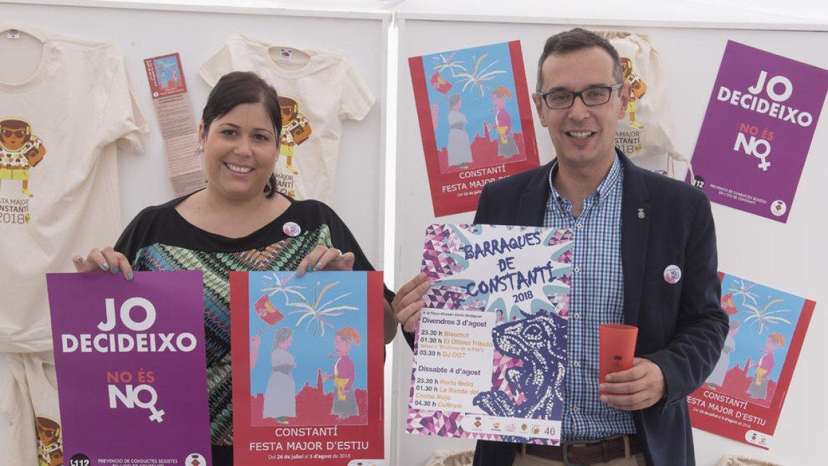 Quim Masferrer i Karina, en la Fiesta Mayor de Verano de Constantí donde cobran importancia las Barraques