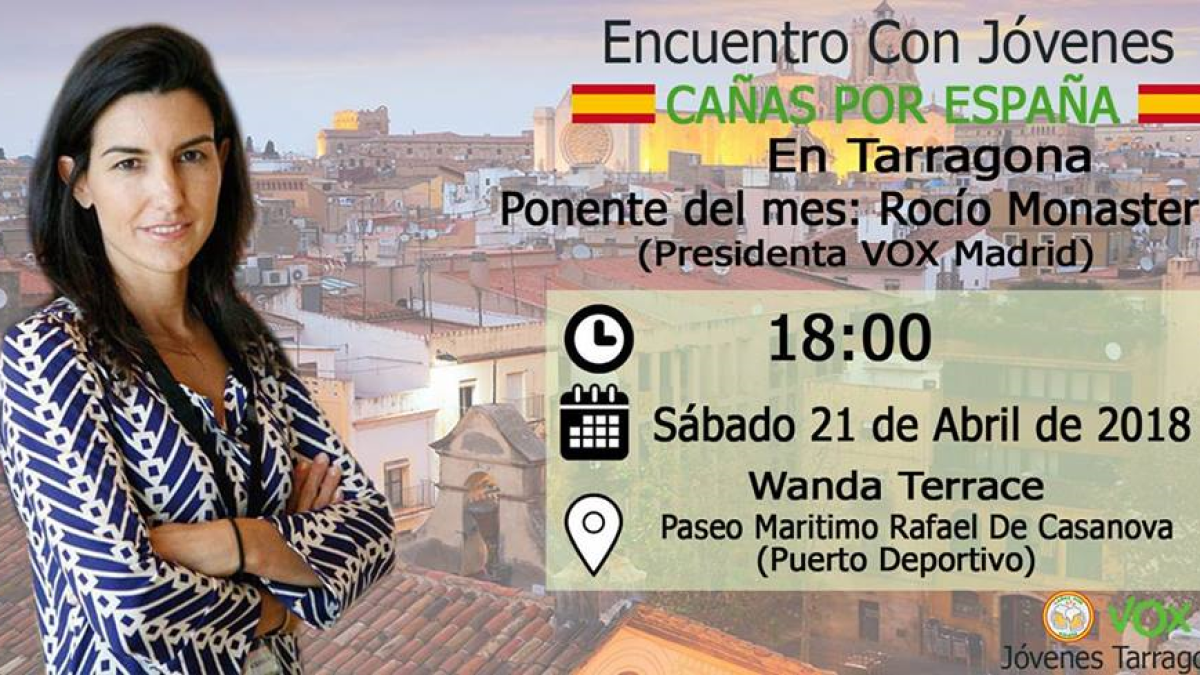 VOX celebrà el primer 'Cañas por España' a Tarragona