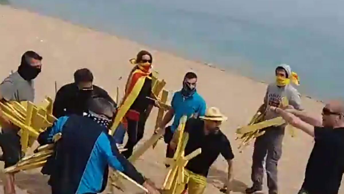 Cinc ferits en un enfrontament entre independentistes i unionistes a Canet de Mar