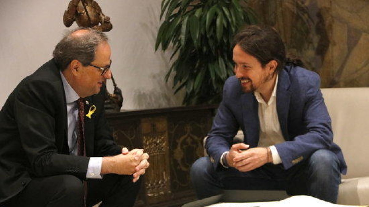 Iglesias: «Torra me planteó que en estos momentos no hay las condiciones para un planteamiento como a octubre»