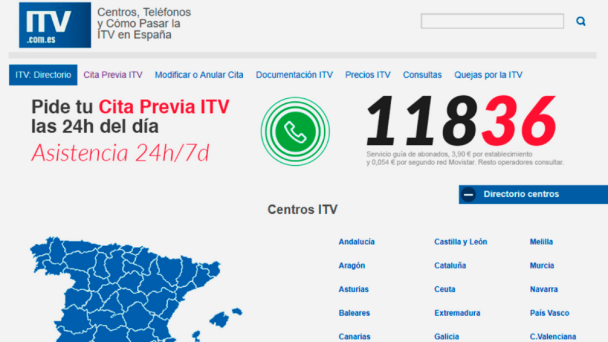 Cobren set euros per minut per demanar cita a la ITV