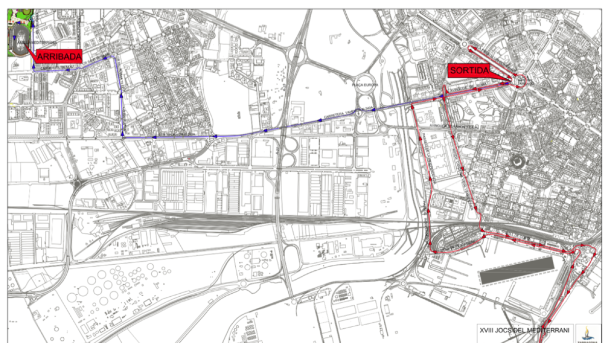 Afectacions al trànsit per la mitja marató dels Jocs Mediterranis