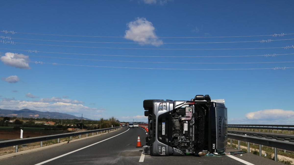 El fort vent tomba arbres al Camp de Tarragona i restringeix el trànsit de camions i caravanes a l'A-7 i l'N-340
