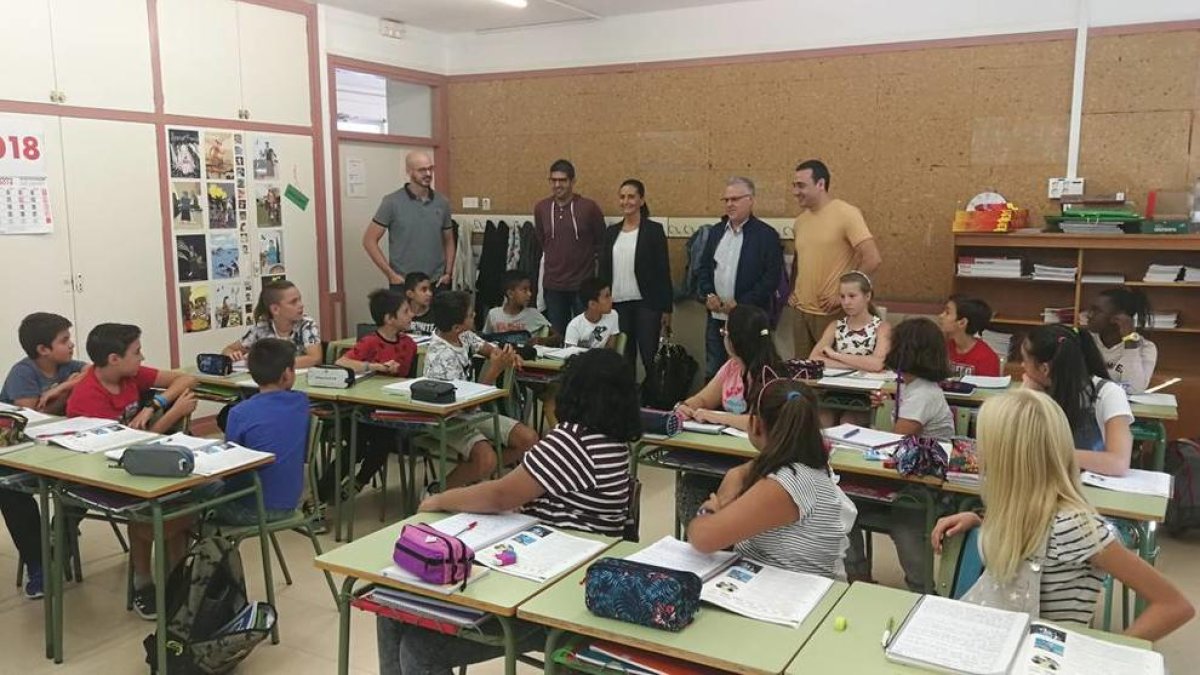 Pere Granados visita l'Escola Santa Maria del Mar