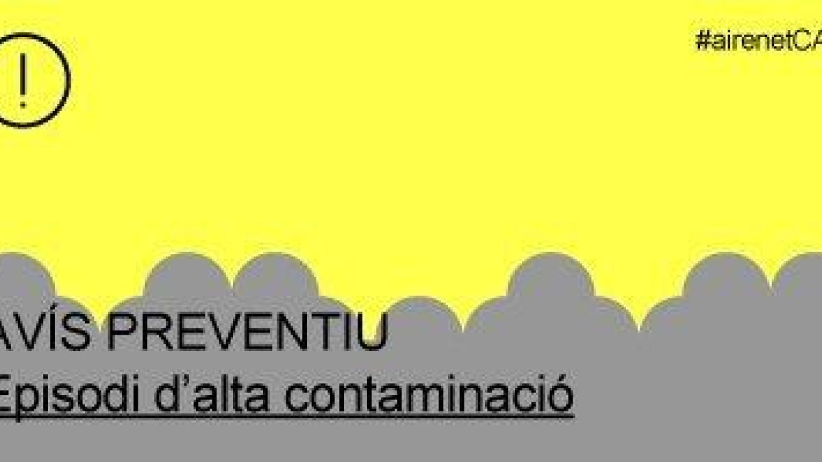Desactivado el episodio por alta contaminación por partículas en Cataluña, que pasa a la fase de aviso preventivo