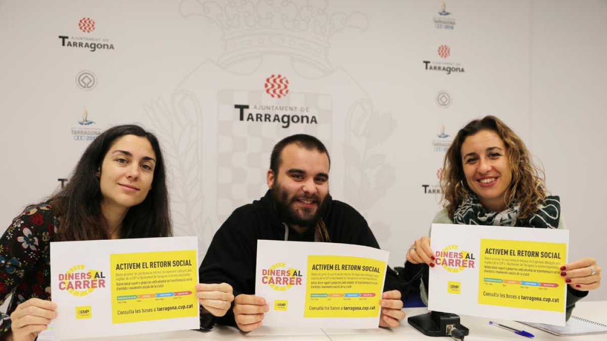 Els regidors de la CUP a Tarragona destinen part del sou a finançar projectes socials