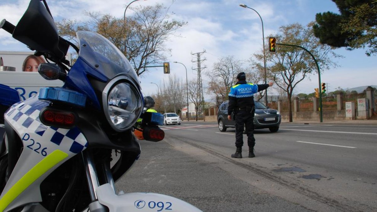 Imagen de un control de alcoholemia de la Guardia Urbana de Reus.