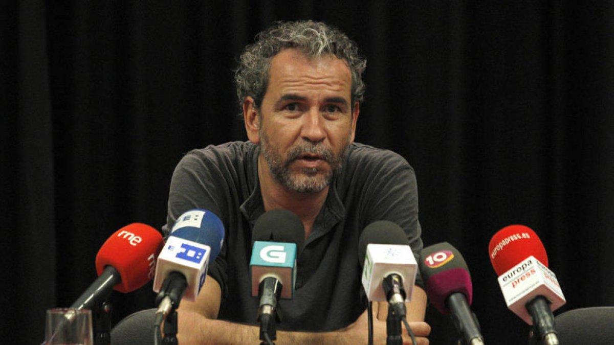 El actor Willy Toledo durante una rueda de prensa