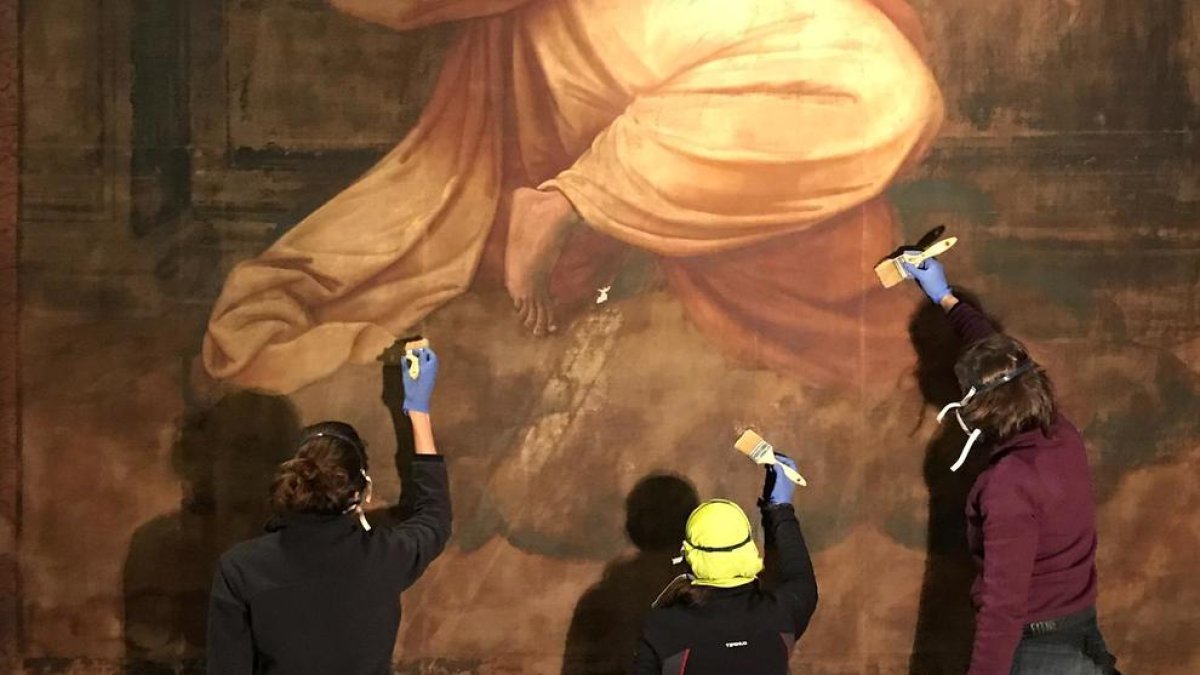 La restauración de las sargas del órgano encara la recta final