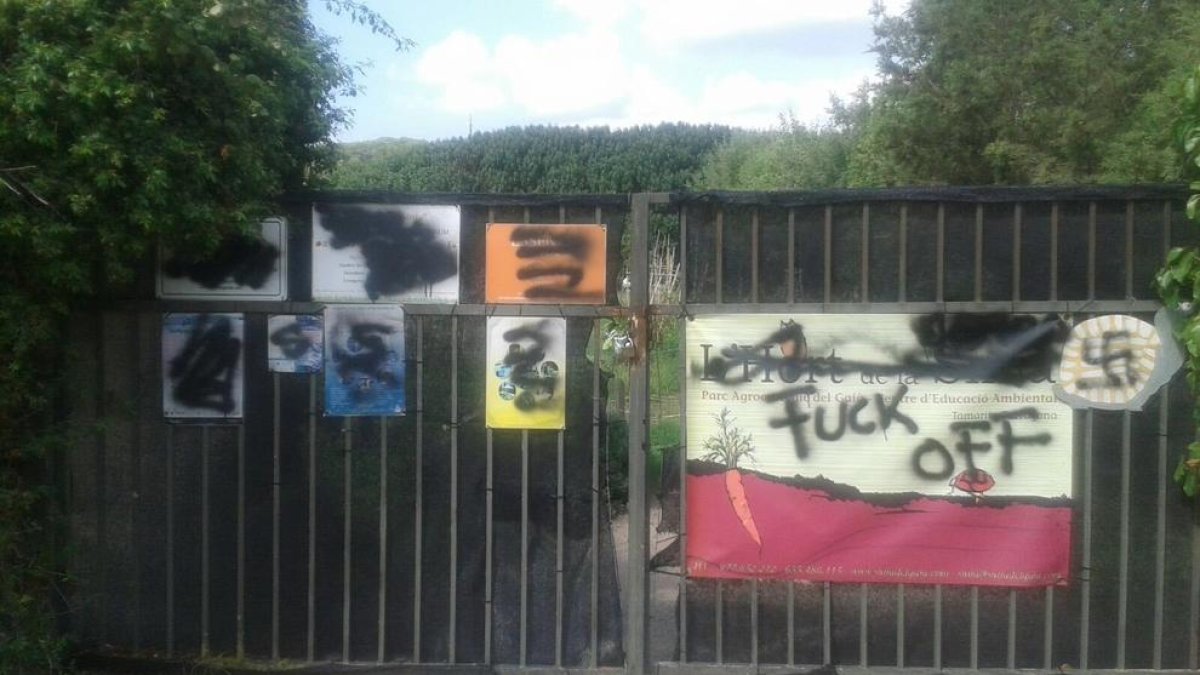 Ataque vandálico en el Hort de la Sínia