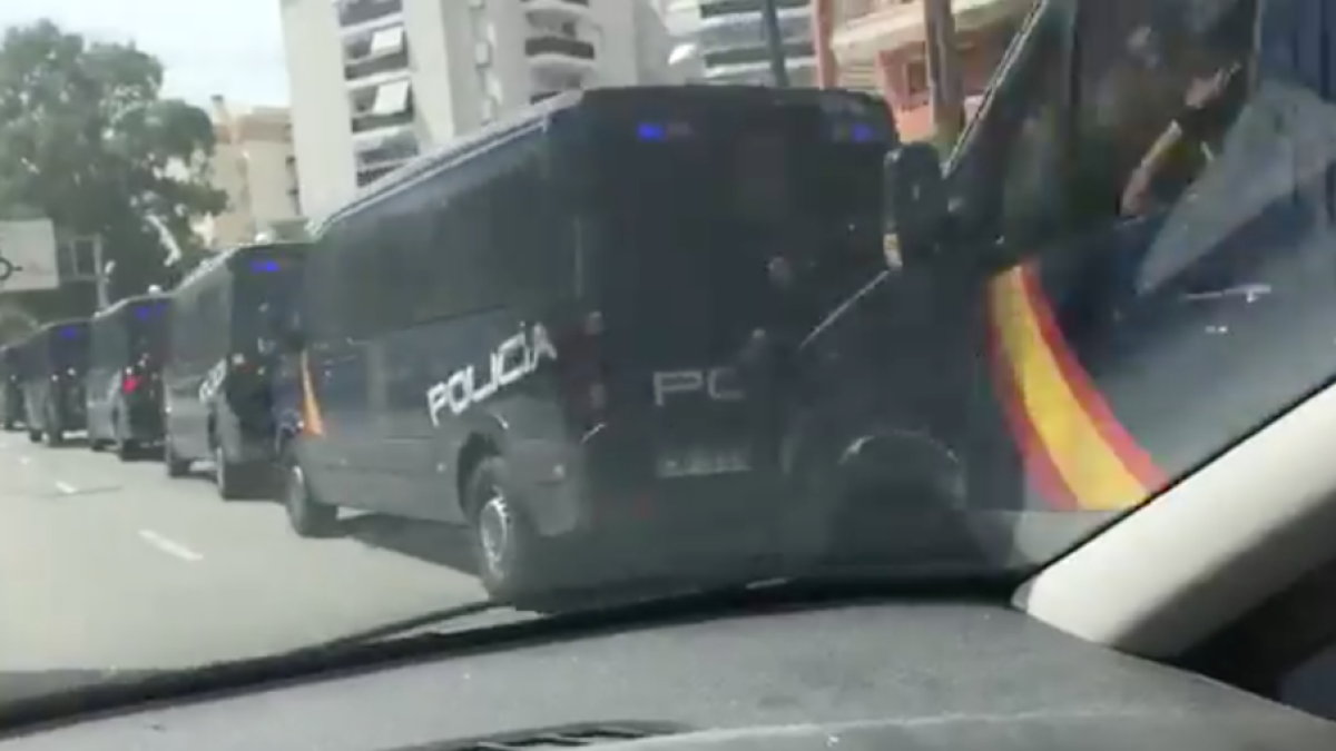 Els furgons de la Policia Nacional es despleguen a la província
