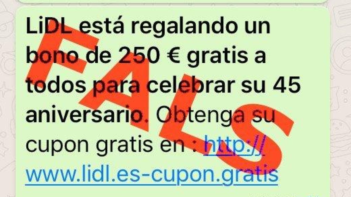 Mossos alerta de una estafa de 'pishing' que suplanta a Lidl