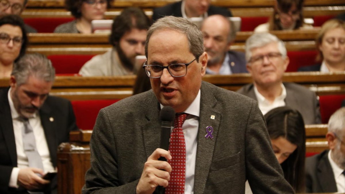 Quim Torra culpa el déficit fiscal del peaje de la autopista C-32