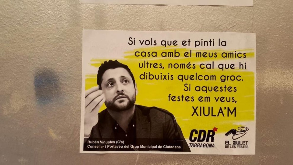 Rubén Viñuales denuncia la campanya de xiulades del CDR Tarragona