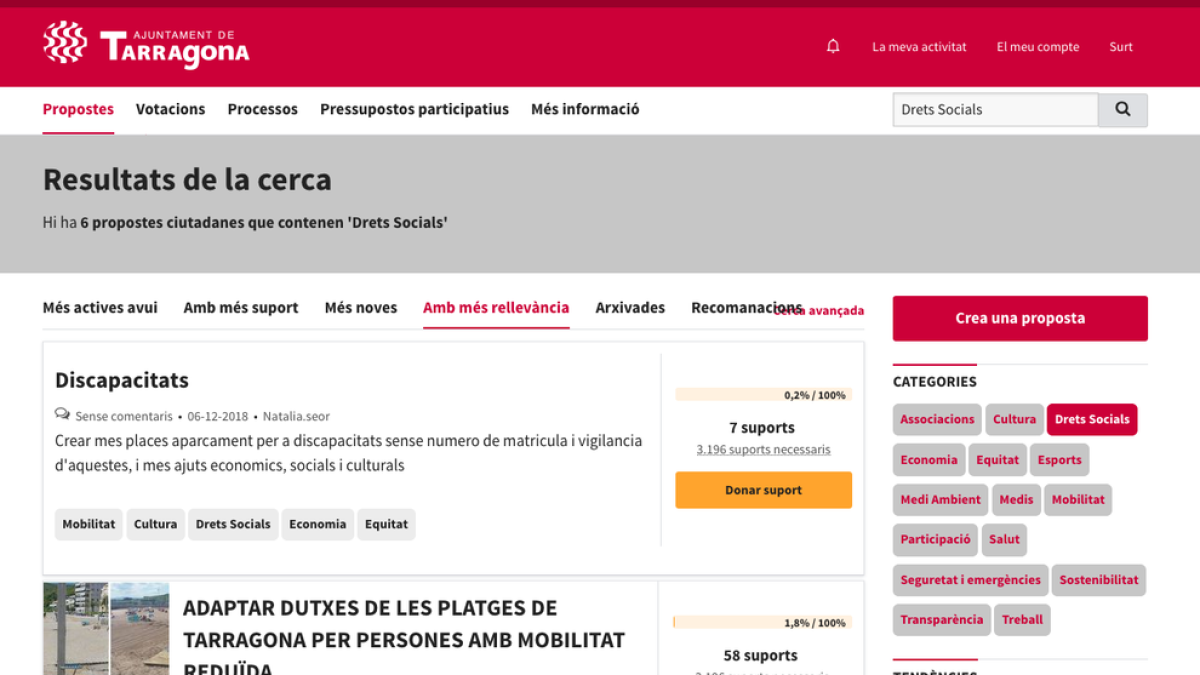 Els Pressupostos Participatius passen desapercebuts el primer mes